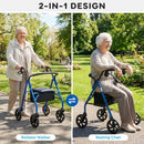 Rollator Walker with Seat and Height Adjustable Handles by LJGDeals
