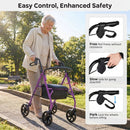 Rollator Walker with Seat and Height Adjustable Handles by LJGDeals