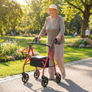 Rollator Walker with Seat and Height Adjustable Handles by LJGDeals