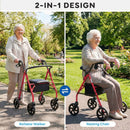 Rollator Walker with Seat and Height Adjustable Handles by LJGDeals