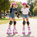 Roller Skates for Teens 4 Sizes Adjustable with Light-up Wheels for Boys Girls Ages 13+ by LJGDeals