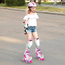 Roller Skates for Teens 4 Sizes Adjustable with Light-up Wheels for Boys Girls Ages 13+ by LJGDeals