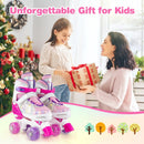 Roller Skates for Teens 4 Sizes Adjustable with Light-up Wheels for Boys Girls Ages 13+ by LJGDeals