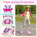 Roller Skates for Teens 4 Sizes Adjustable with Light-up Wheels for Boys Girls Ages 13+ by LJGDeals