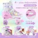 Roller Skates for Teens 4 Sizes Adjustable with Light-up Wheels for Boys Girls Ages 13+ by LJGDeals