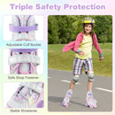 Roller Skates for Teens 4 Sizes Adjustable with Light-up Wheels for Boys Girls Ages 13+ by LJGDeals