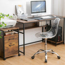 Swivel Acrylic Armless Adjustable Height Office Chair by LJGDeals