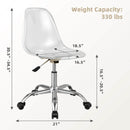 Swivel Acrylic Armless Adjustable Height Office Chair by DirectDeals