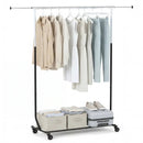 Rolling Clothes Rack Extendable Garment Stand for Hanging Clothes by LJGDeals