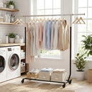 Rolling Clothes Rack Extendable Garment Stand for Hanging Clothes by LJGDeals