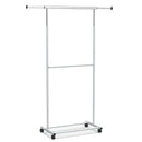 Rolling Clothes Rack Double by DirectDeals