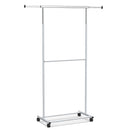 Rolling Clothes Rack Double by LJGDeals