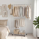 Rolling Clothes Rack Double by DirectDeals