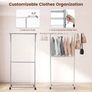 Rolling Clothes Rack Double by LJGDeals
