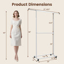 Rolling Clothes Rack Double by LJGDeals