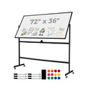 Rolling Double-Sided Magnetic Whiteboard on Wheels with Stand and Aluminum Alloy Frame by LJGDeals