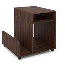 Rolling End Table 3-Tier Mobile Side Table with Side Storage Rack Modern Small Nightstand by LJGDeals