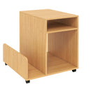 Rolling End Table 3-Tier Mobile Side Table with Side Storage Rack Modern Small Nightstand by LJGDeals