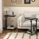 Rolling Height Adjustable Sofa End Side Table by LJGDeals