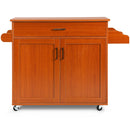 Rolling Kitchen Island Cart with Towel and Spice Rack by LJGDeals