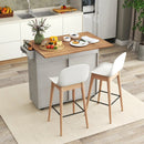 Acacia Wood Outdoor Grill Table with Faux Marble Top and Drop by LJGDeals