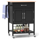 Rolling Kitchen Island Cart with Drawer and Towel Rack by LJGDeals
