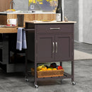 Rolling Kitchen Island Cart with Drawer and Towel Rack by LJGDeals