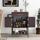 Rolling Kitchen Island Cart with Drawer and Towel Rack by LJGDeals