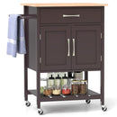 Rolling Kitchen Island Cart with Drawer and Towel Rack by LJGDeals