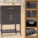 Rolling Kitchen Island Cart with Drawer and Towel Rack by LJGDeals