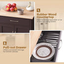 Rolling Kitchen Island Cart with Drawer and Towel Rack by LJGDeals