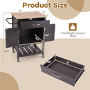 Rolling Kitchen Island Cart with Drawer and Towel Rack by LJGDeals