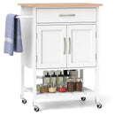Rolling Kitchen Island Cart with Drawer and Towel Rack by LJGDeals