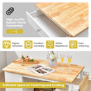 Kitchen Island Trolley Cart on Wheels with Storage Open Shelves and Drawer-White by LJGDeals