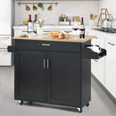 Rolling Kitchen Island Cart with Towel and Spice Rack by LJGDeals
