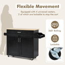 Rolling Kitchen Island Cart with Towel and Spice Rack by LJGDeals
