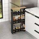 Rolling Kitchen Slim Storage Cart Mobile Shelving Organizer with Handle by LJGDeals