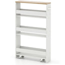 Rolling Kitchen Slim Storage Cart Mobile Shelving Organizer with Handle by LJGDeals