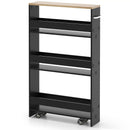 Rolling Kitchen Slim Storage Cart Mobile Shelving Organizer with Handle by LJGDeals