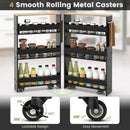 Rolling Kitchen Slim Storage Cart Mobile Shelving Organizer with Handle by LJGDeals