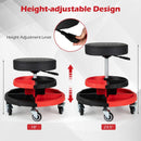 Rolling Mechanic Stool with Adjustable Height and Tool Trays by LJGDeals