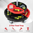Rolling Mechanic Stool with Adjustable Height and Tool Trays by LJGDeals