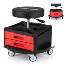 Rolling Mechanic Stool with Cushioned Seat & Tool Trays 330 LBS by LJGDeals