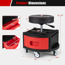 Rolling Mechanic Stool with Cushioned Seat & Tool Trays 330 LBS by LJGDeals
