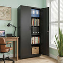 Rolling Metal Storage Cabinet 73" Lockable with 4 Wheels by LJGDeals