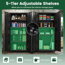 Rolling Metal Storage Cabinet 73" Lockable with 4 Wheels by DirectDeals