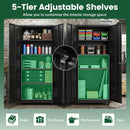 Rolling Metal Storage Cabinet 73" Lockable with 4 Wheels by LJGDeals