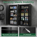 Rolling Metal Storage Cabinet 73" Lockable with 4 Wheels by DirectDeals