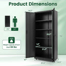 Rolling Metal Storage Cabinet 73" Lockable with 4 Wheels by LJGDeals