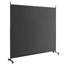 6 Feet Single Panel Rolling Room Divider with Smooth Wheels by LJGDeals